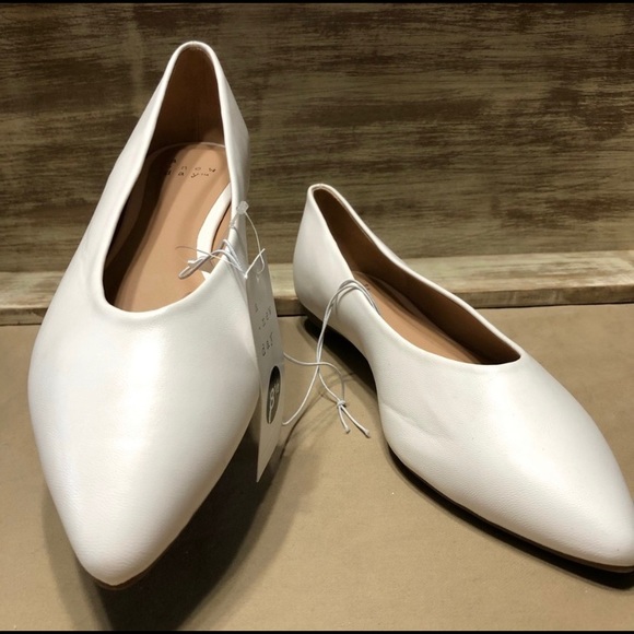 a new day Shoes - Target Camille A New Day Pointed White Flats comfy